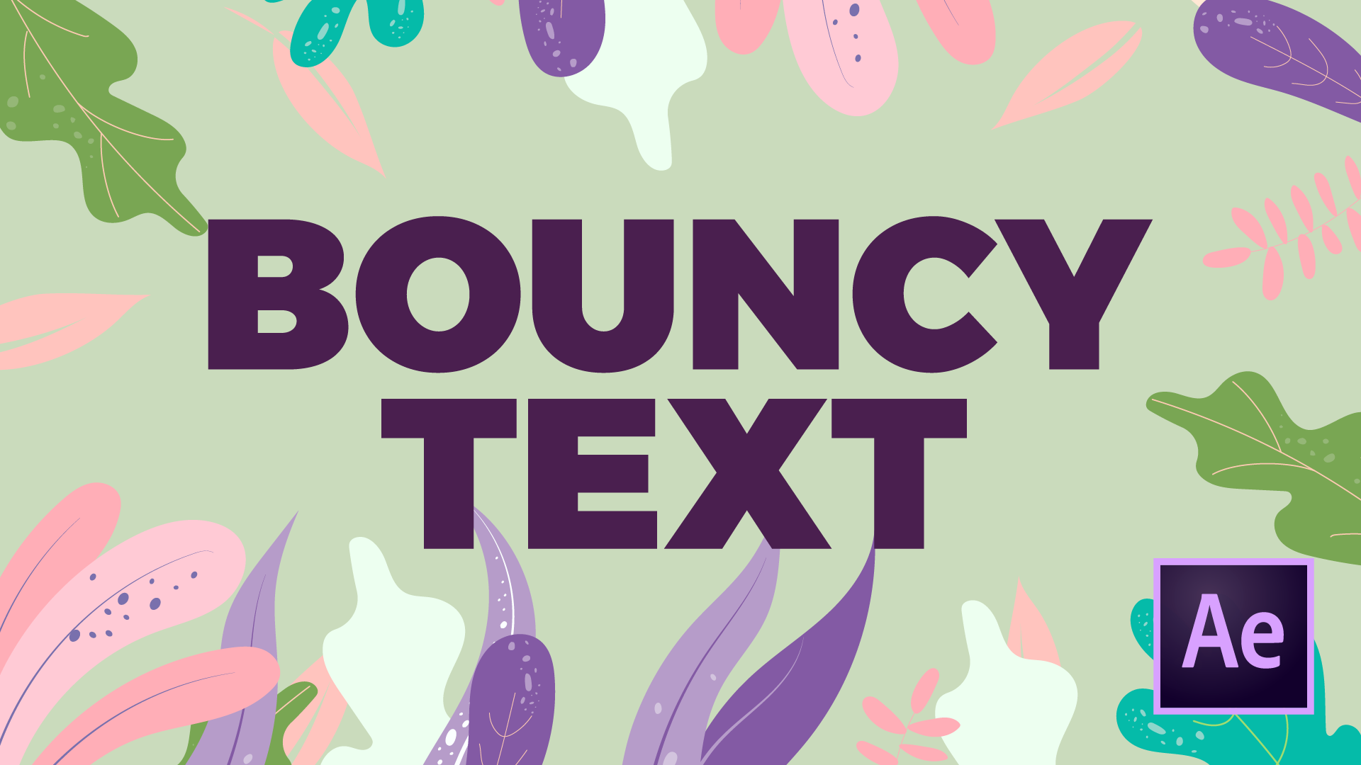 Create bouncy text in after effects | Beginner tutorial